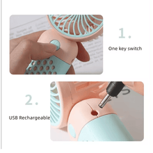 BREEZBUDDY Handheld USB Rechargeable Fan – 3 Speeds