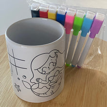 COLOR ME MUGS + 8 Colored Erasable Magnetic Pens Set